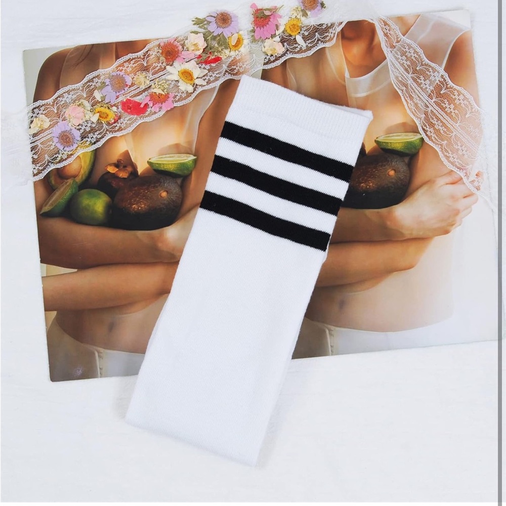 White Socks with Black Stripes